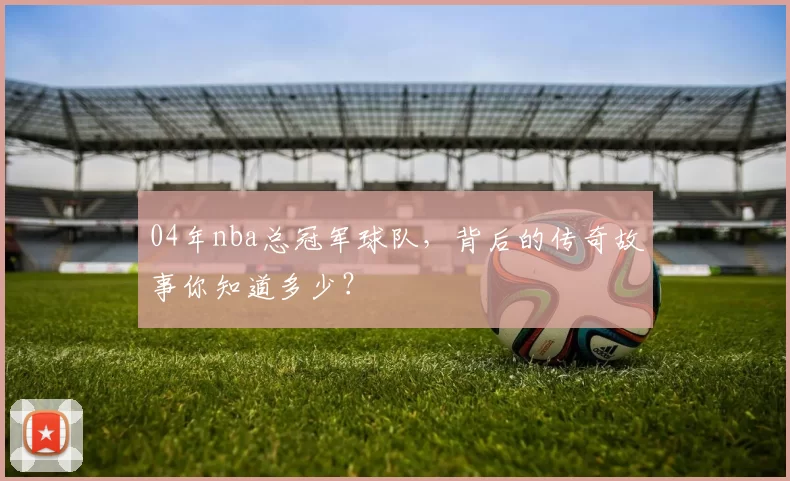04年nba总冠军球队，背后的传奇故事你知道多少？